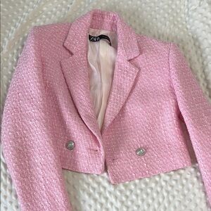Pink Women's Tweed Jacket